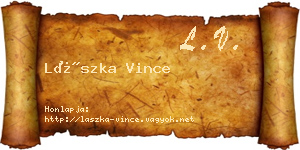 Lászka Vince névjegykártya